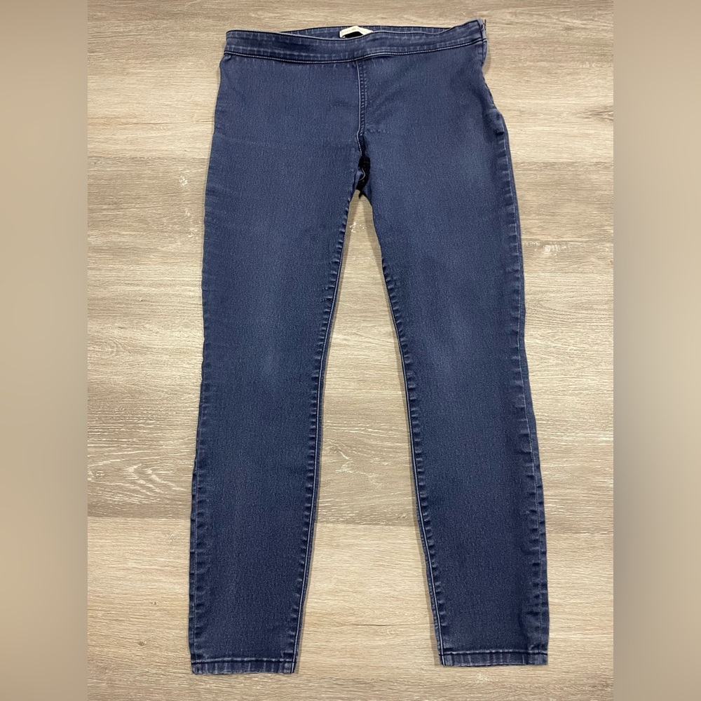 Tory Burch Style 50141244: Side-Zip Mid-Rise Skinny Jeans Jeggins Waist Meas 17”